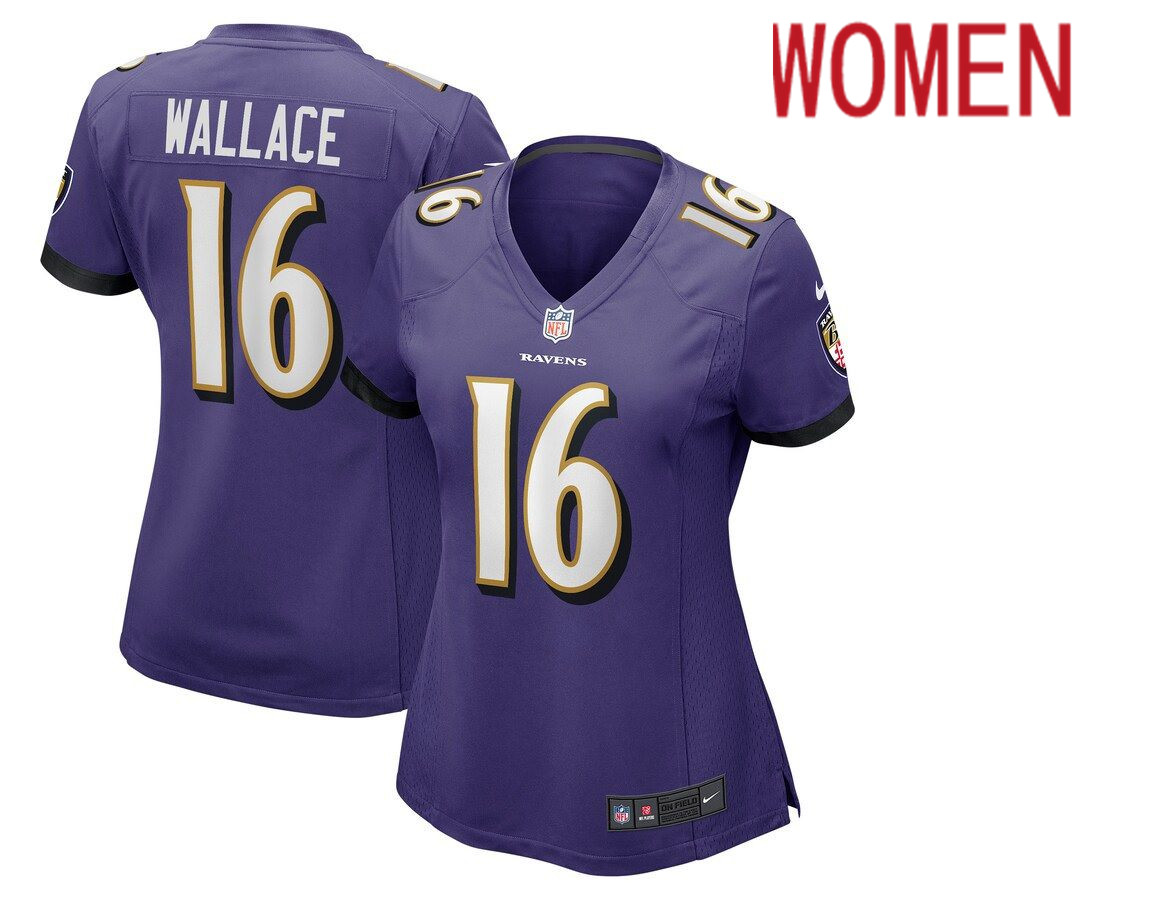 Women Baltimore Ravens #16 Tylan Wallace Nike Purple Game NFL Jersey